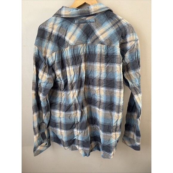 Gioberti Men’s Flannel Shirt Brown Beige Blue Plaid Button Front Size XL NWT - Picture 6 of 6